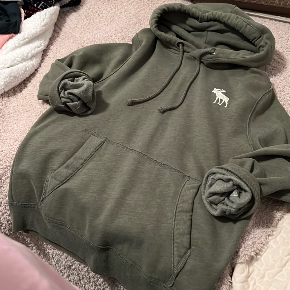 Abercrombie & Fitch Olive Green Hoodie
